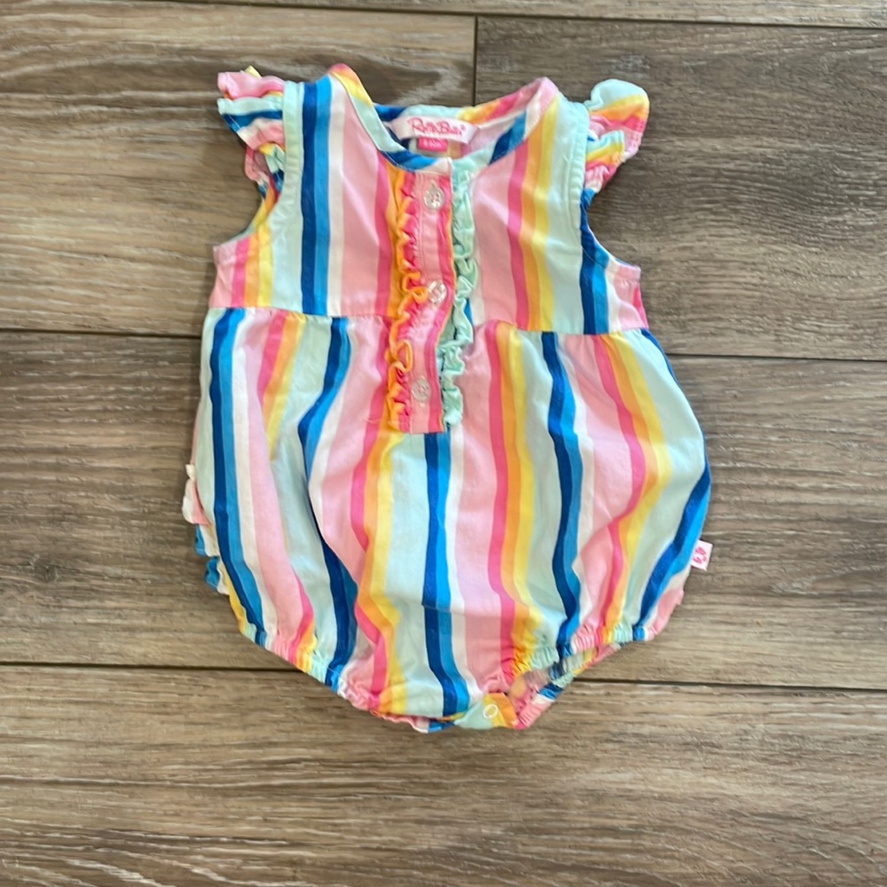 Ruffle Butts rainbow romper